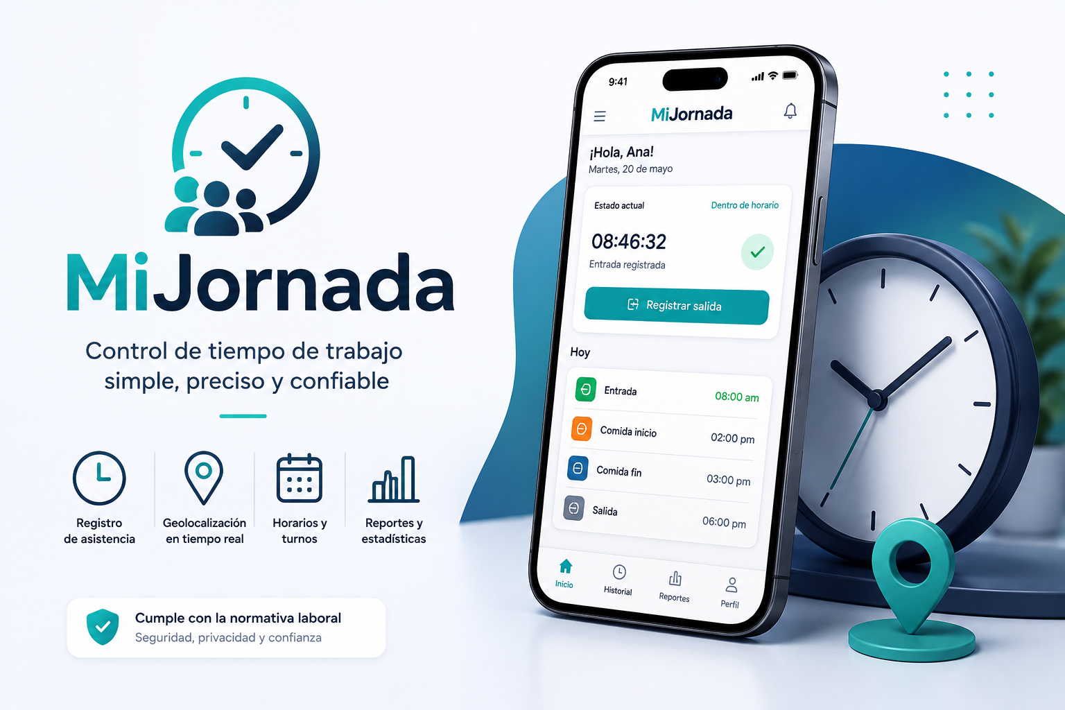Pantalla representativa de MiJornada